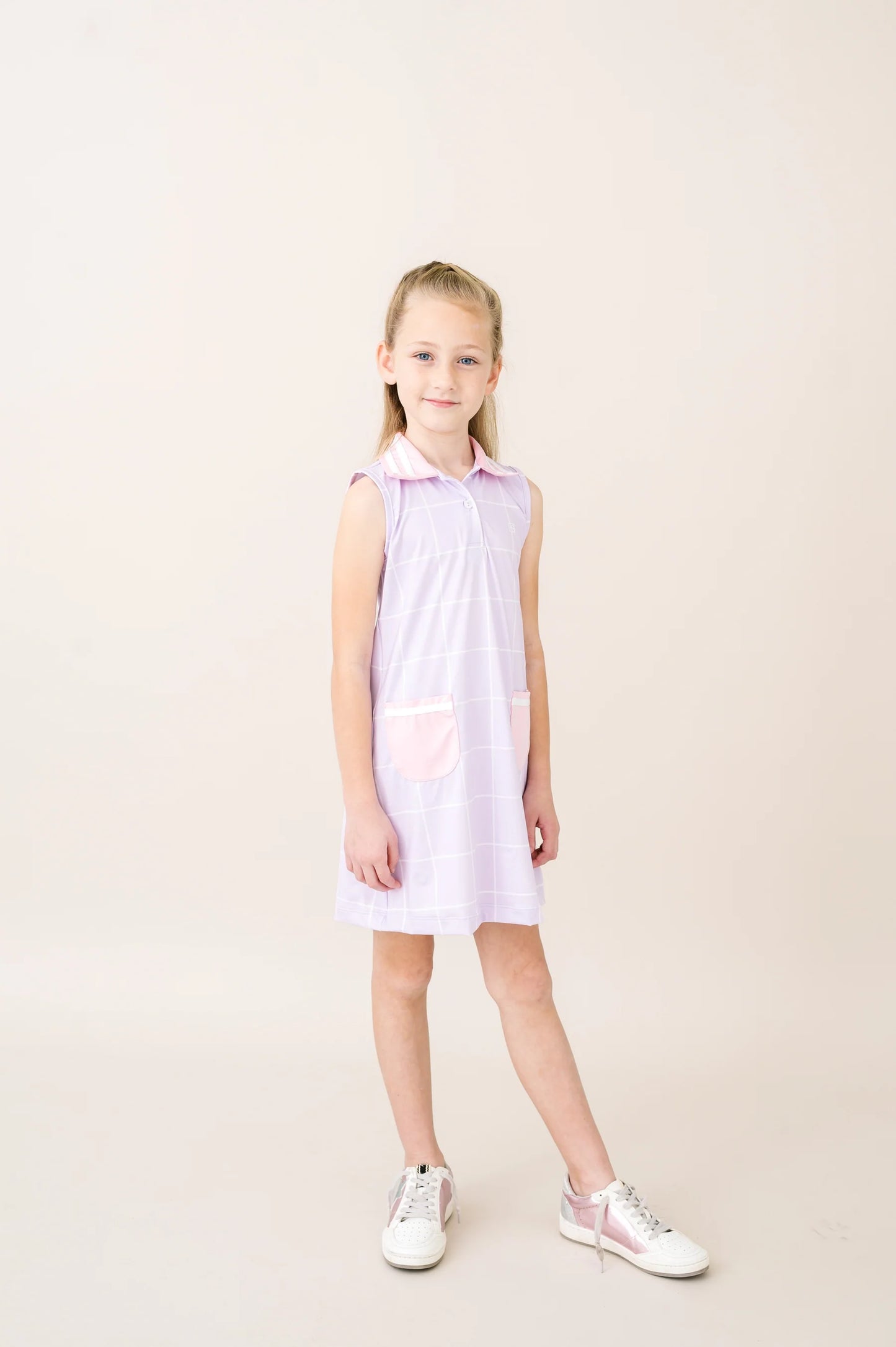 Serena Dress | Petal Purple Windowpane