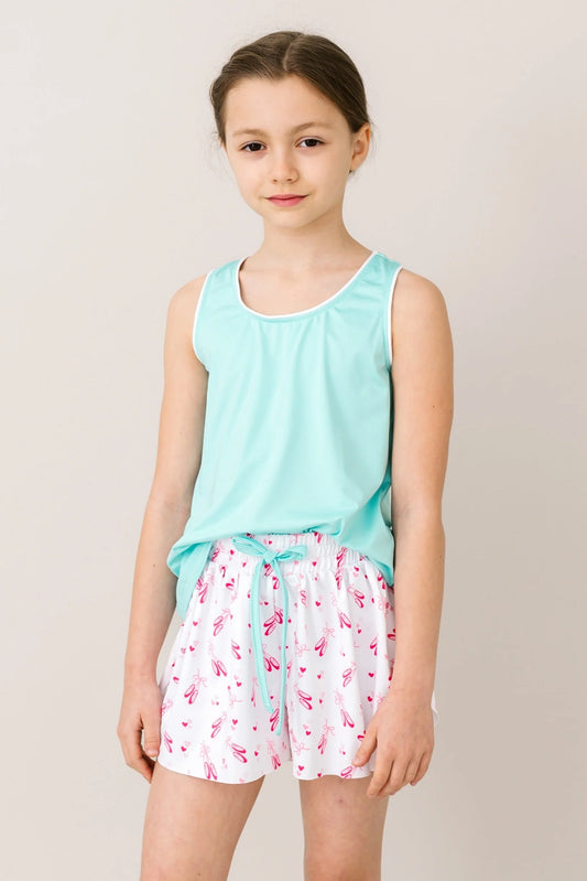 Riley Tank | Turquoise, Pure Coconut