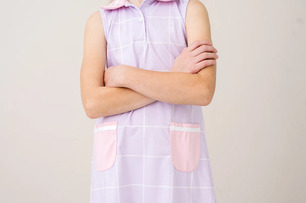 Serena Dress | Petal Purple Windowpane