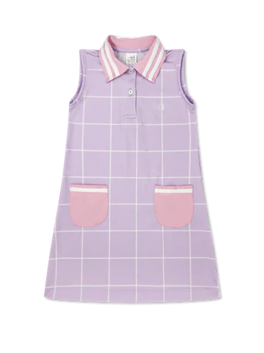 Serena Dress | Petal Purple Windowpane