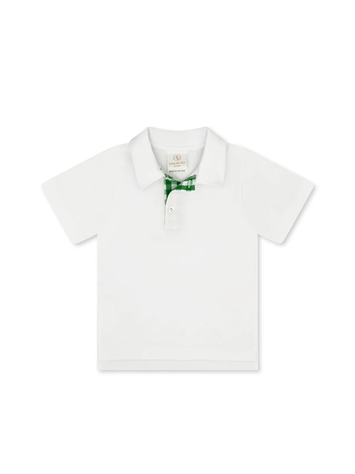 Parker Polo | Legacy White + Augusta Green Gingham