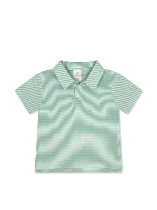 Parker Polo - Memphis Aqua Ministripe