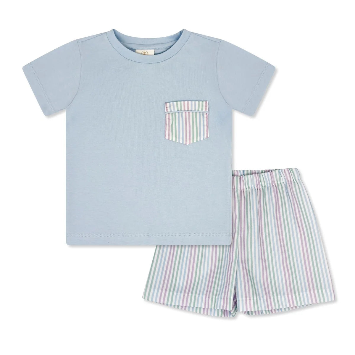 Charlie Short Set - Bluffton Blue, Preppy Pinstripe