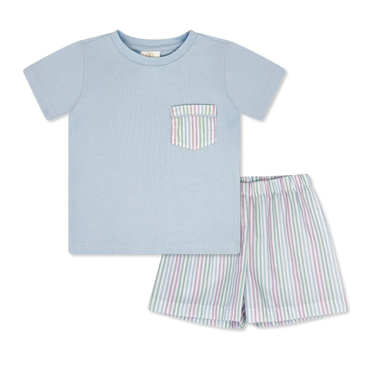 Charlie Short Set - Bluffton Blue, Preppy Pinstripe