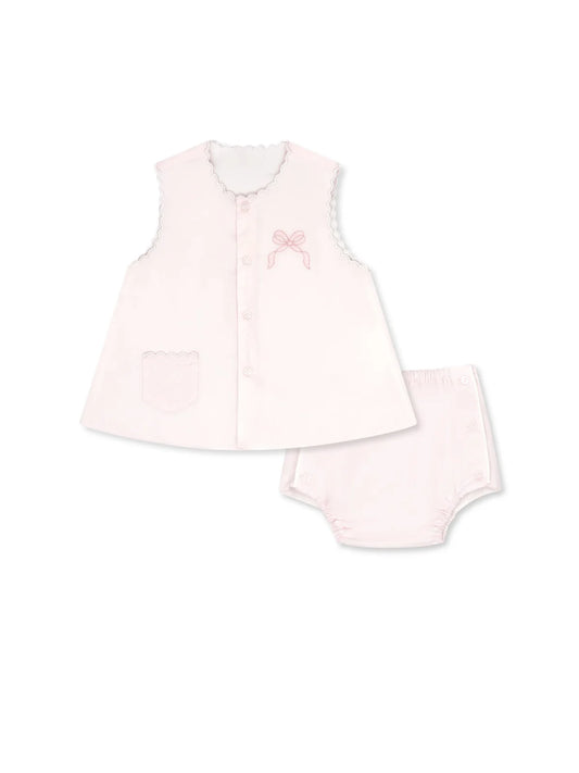 Maria Diaper Set - Blessings Pink, Bow