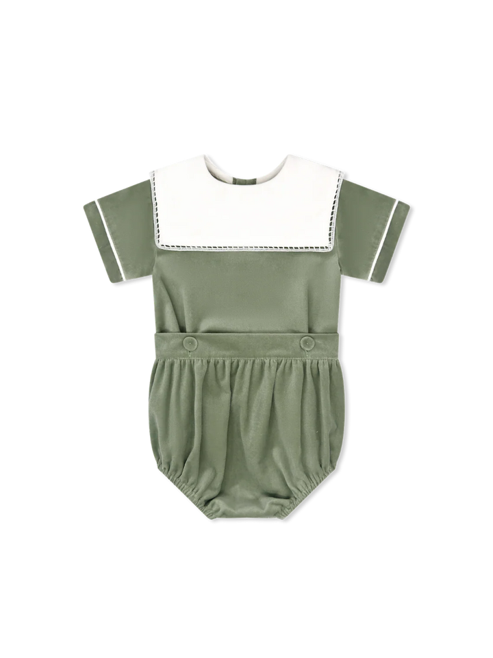 Christian Button On | Leyland Green Velvet