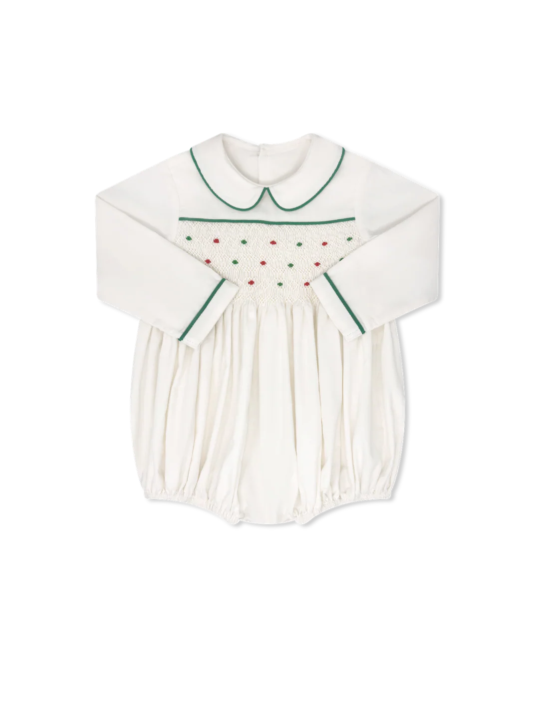Timothy Smocked Bubble | Dreamy White Cord