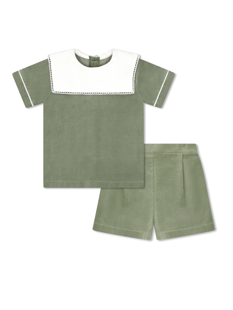 Christian Short Set | Leyland Green Velvet