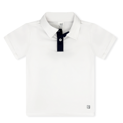 Parker Polo | White w/Augusta Green