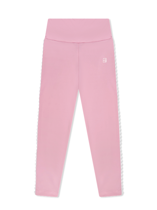 Abigail Highwaist Ric Rac Legging | Pink, White