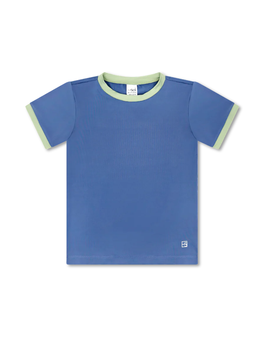 Bradley Basic Tee | Baton Rouge Blue + Pistachio