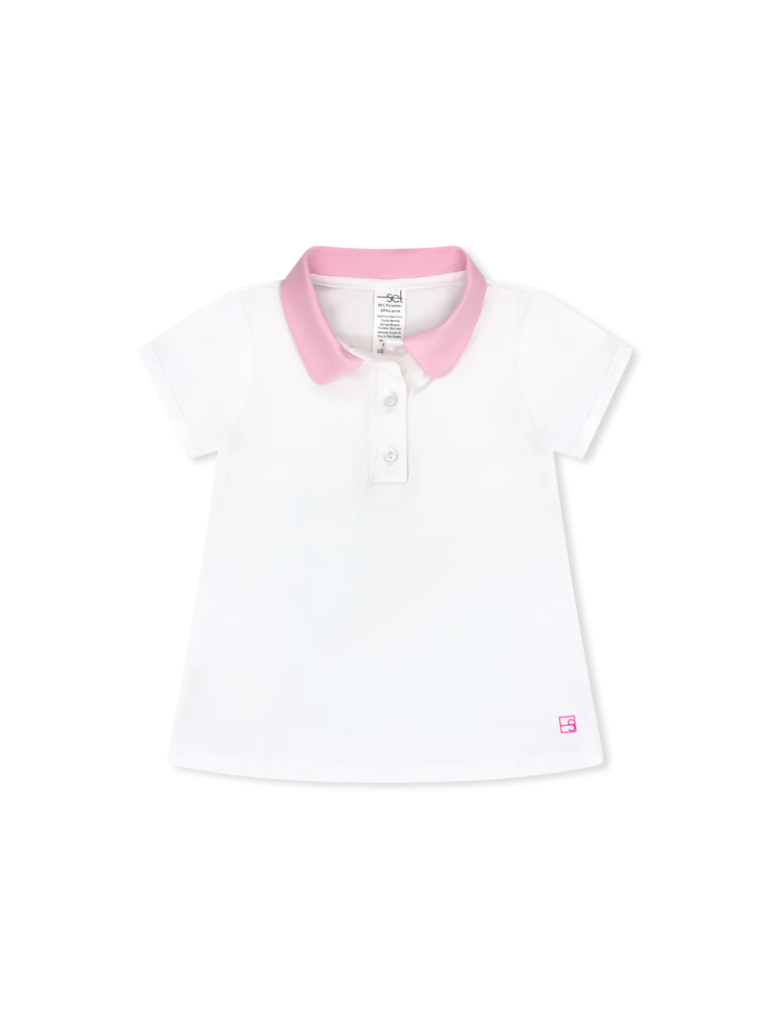Grace Golf Shirt | Pure Coconut, Pink