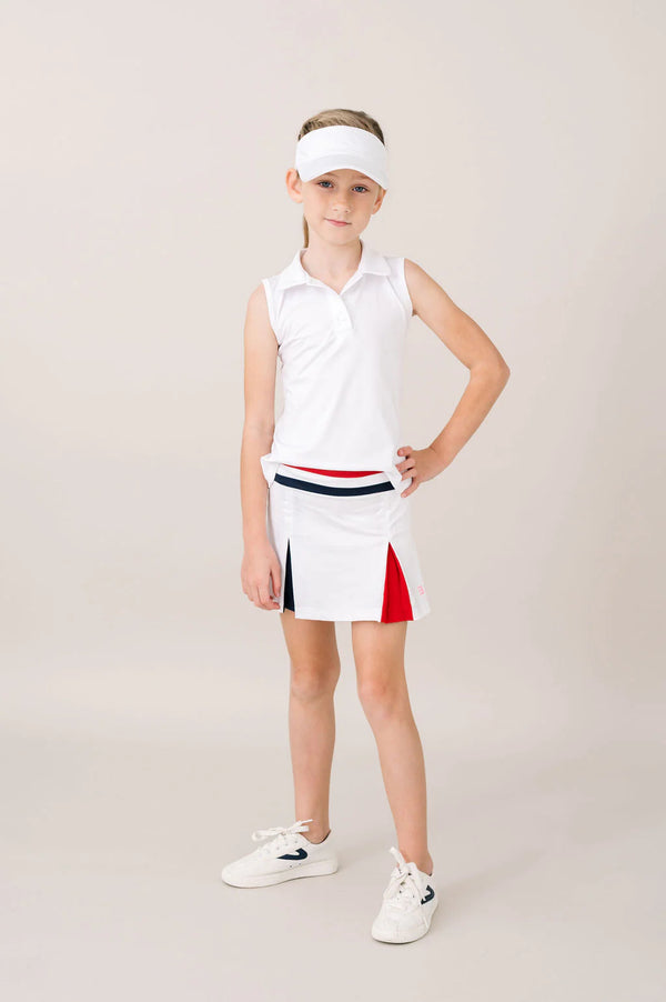 COURTNEY SKORT | PURE COCONUT, RED, NAVY