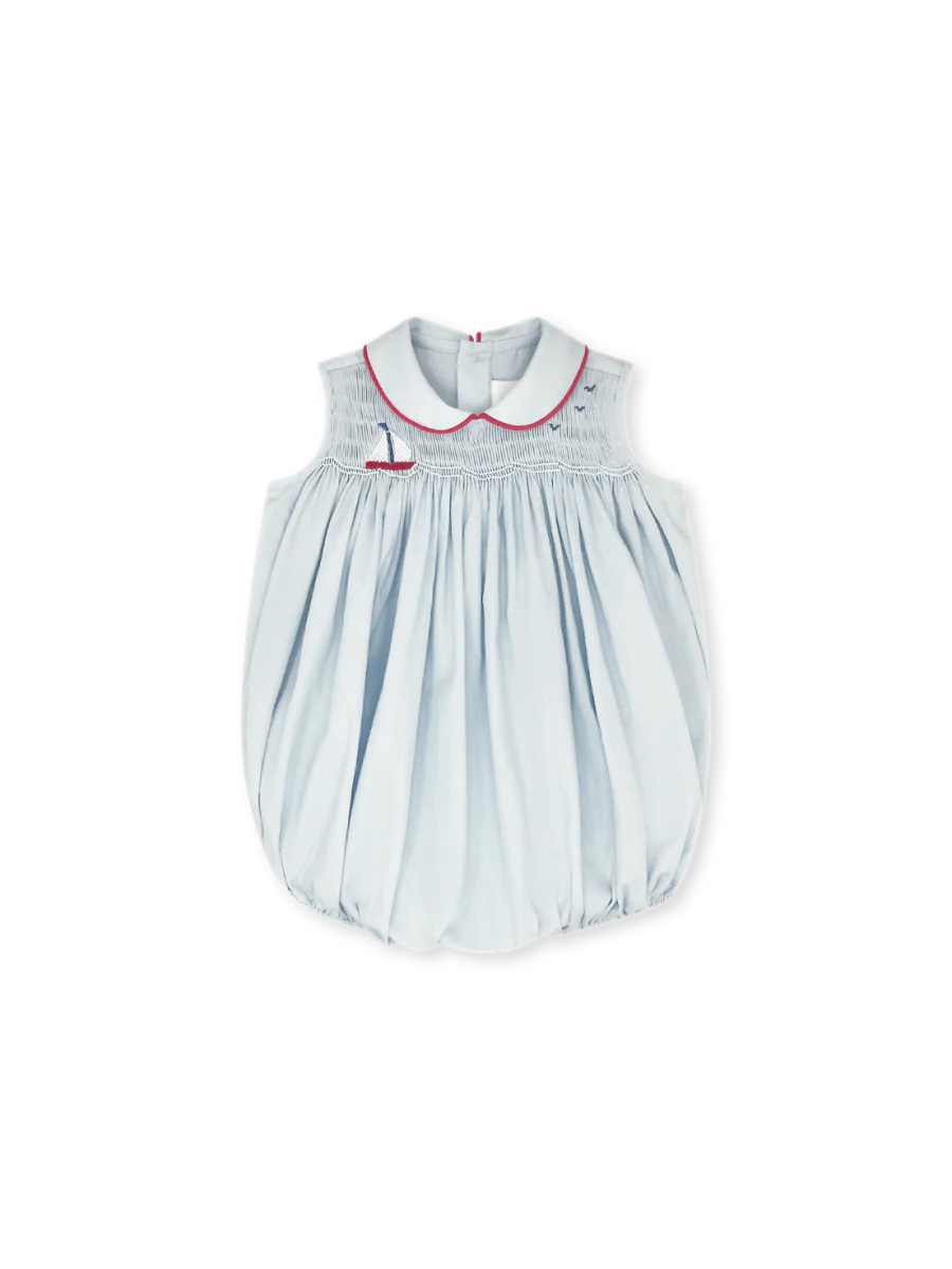 Beckett Sailboat Bubble I Brentwood Blue Pique