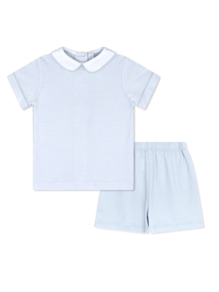 SIBLEY SHORT SET LOUISVILLE LIGHT BLUE MINISTRIPE