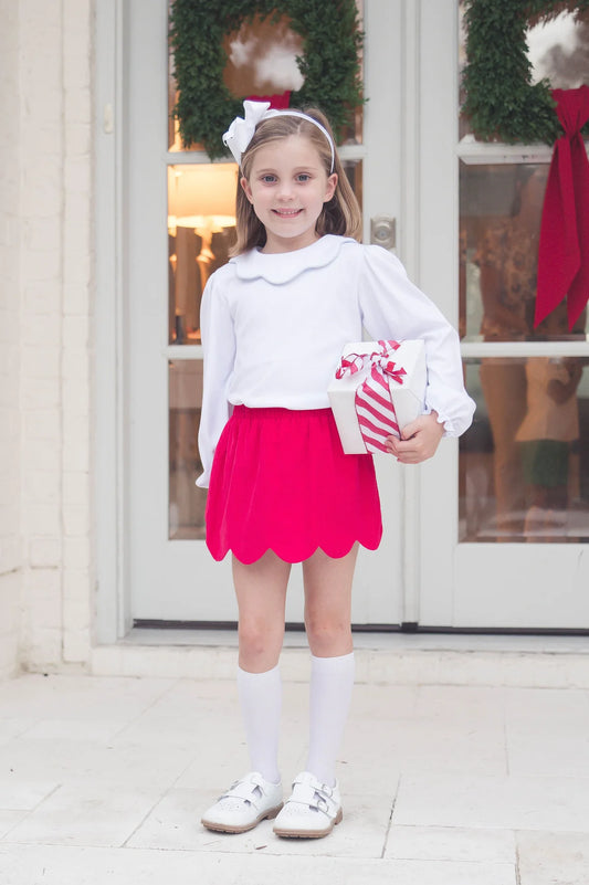 Susie Scallop Skirt | Red Cord