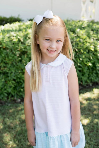 MARY MARGARET DRESS PENSACOLA PINK MINISTRIPE, MIDTOWN MINT MINISTRIPE