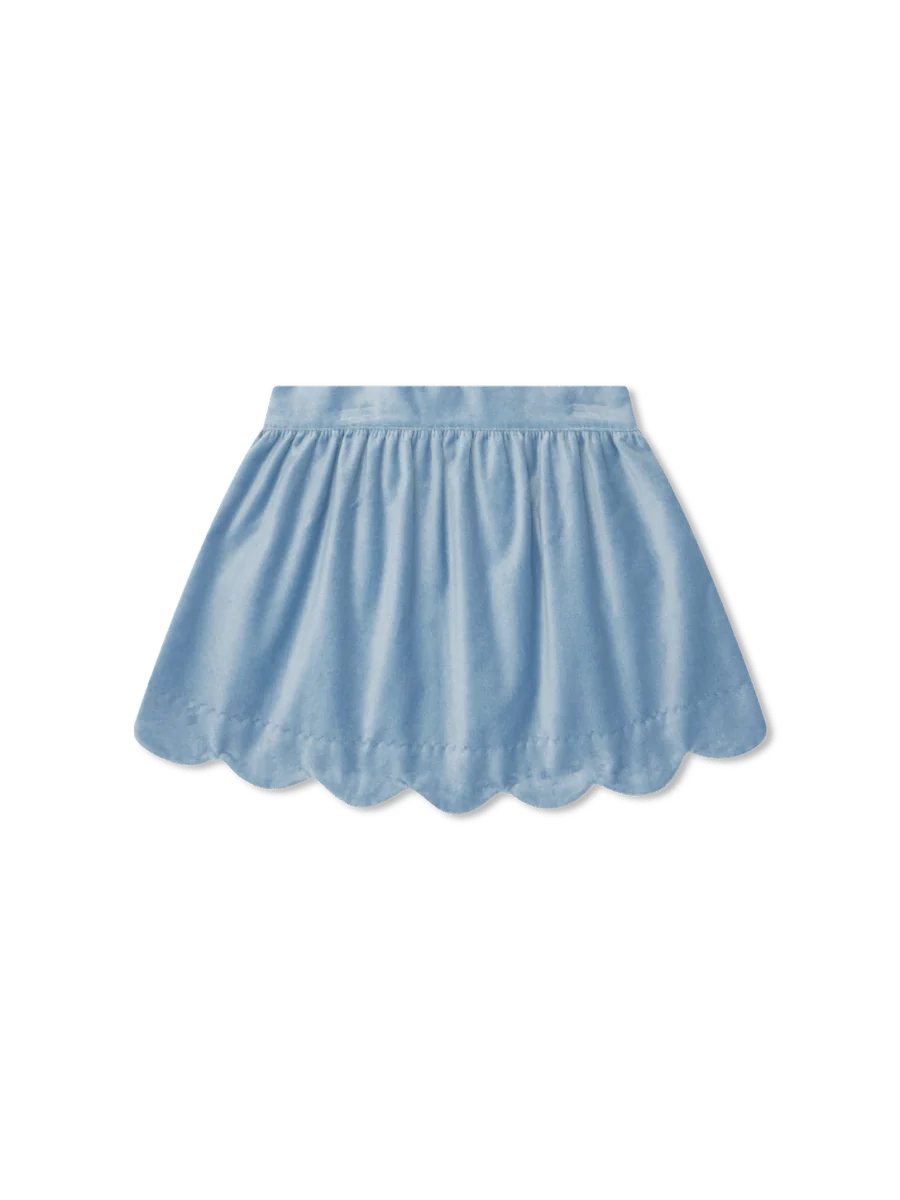 Susie Scallop Skirt | Beaufort Blue Velvet