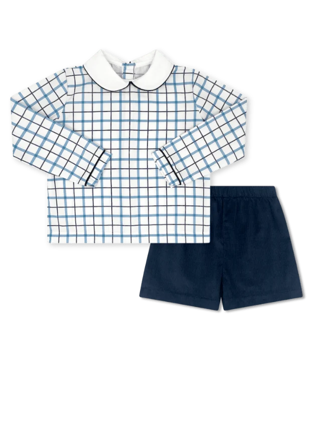 Sibley Short Set | Heritage Check & Princeton Navy Corduroy