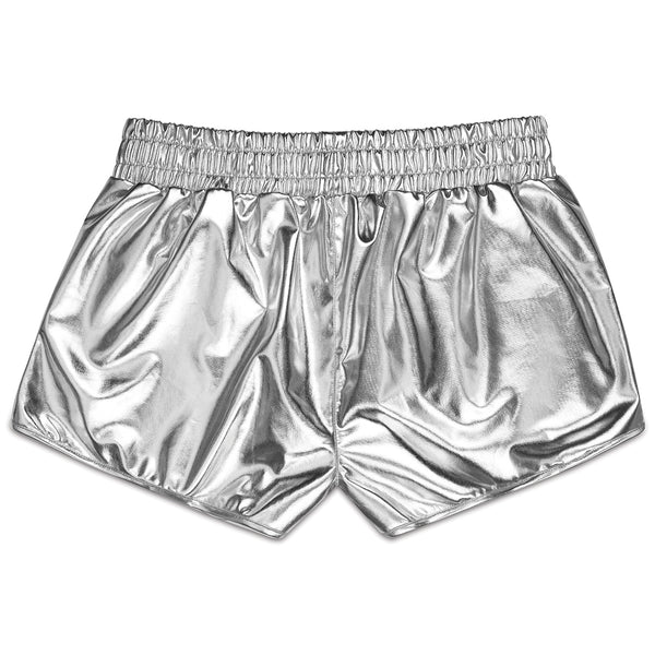 Silver Metallic Shorts