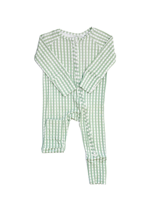 Sleep Romper | Sage Gingham