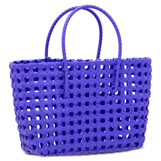 Small Purple Woven Tote Bag
