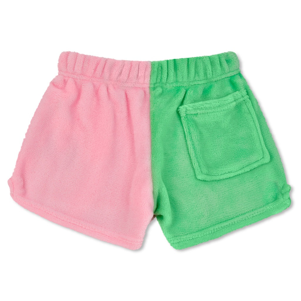 Strawberry Color Block Plush Shorts