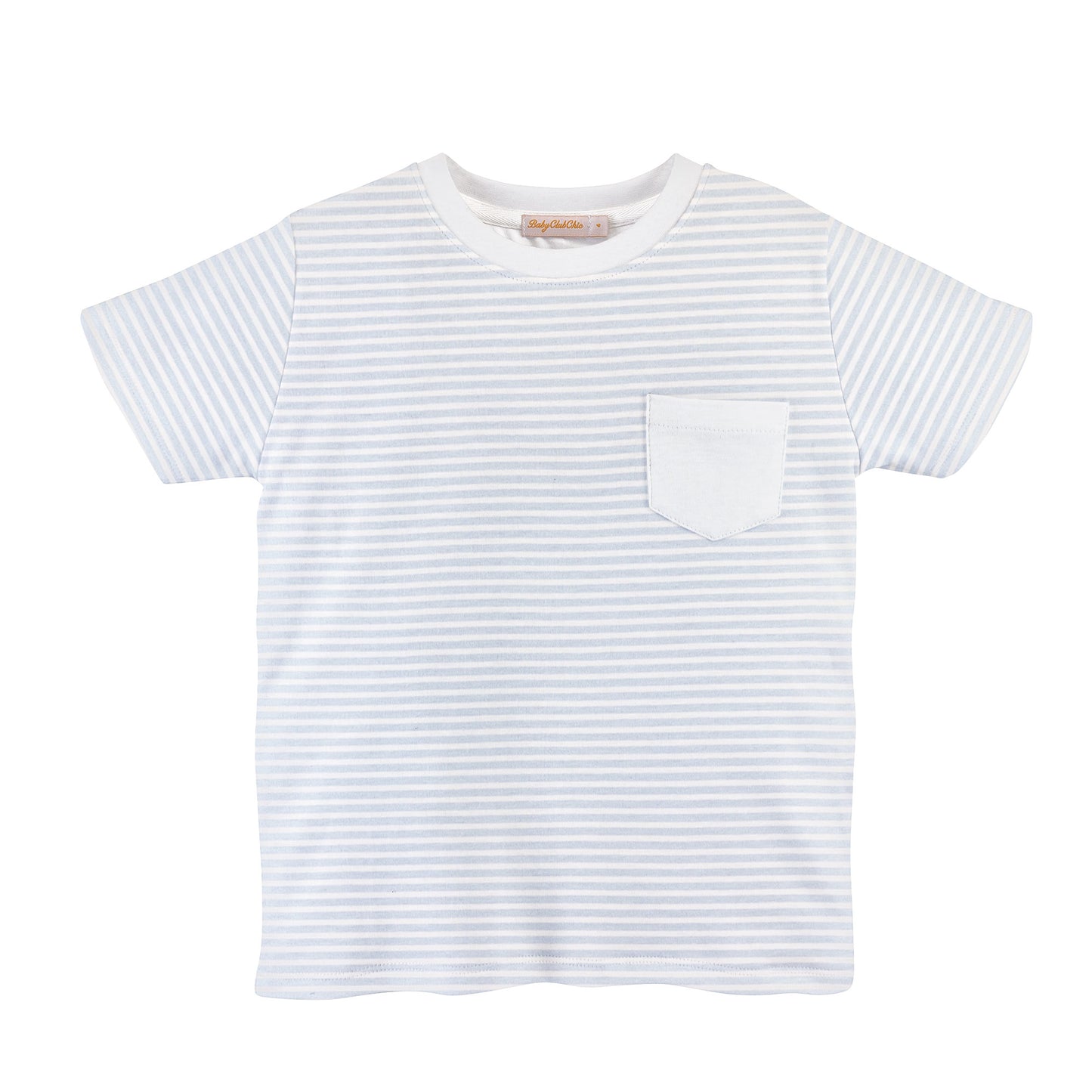 Printed Tee | Light Blue Stripes