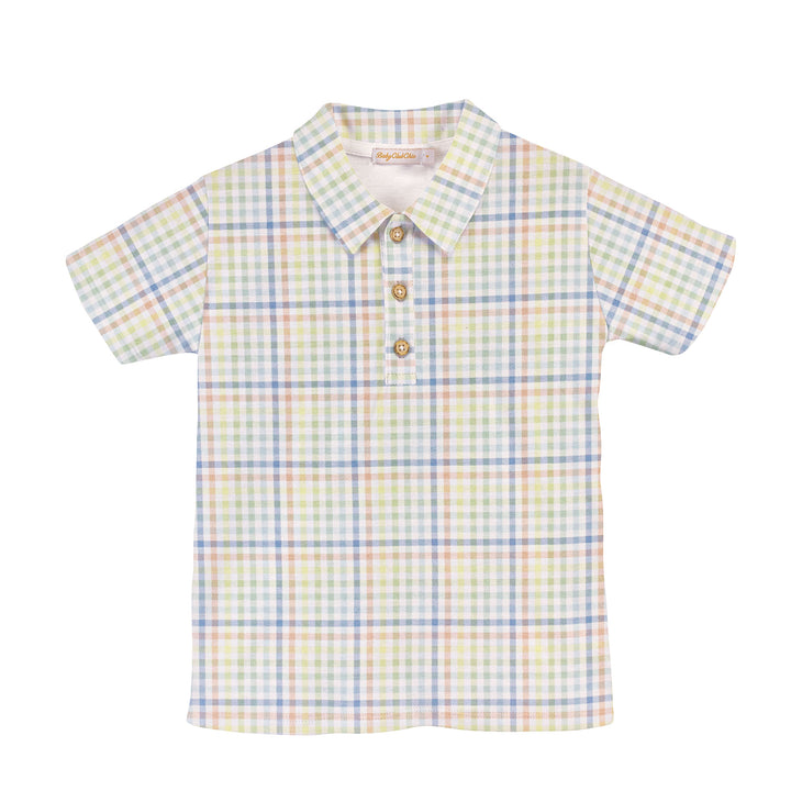 gingham adventure polo shirt