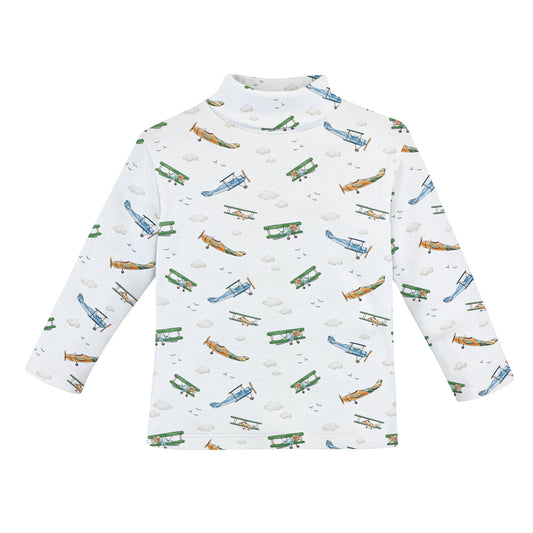 Printed Turtle Neck | Airplanes