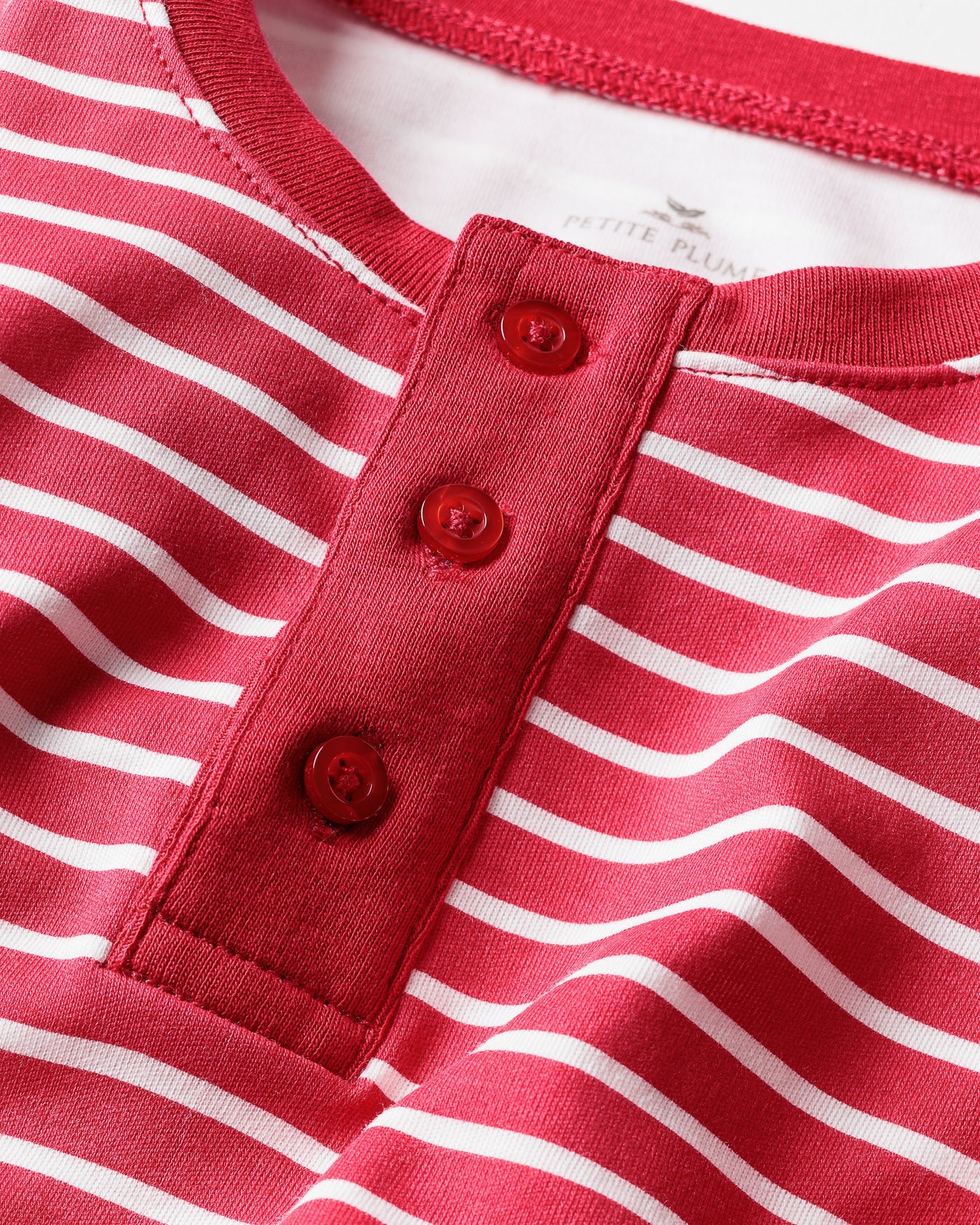 Kid's Pima Snug Fit Pajama Set in Red Stripe