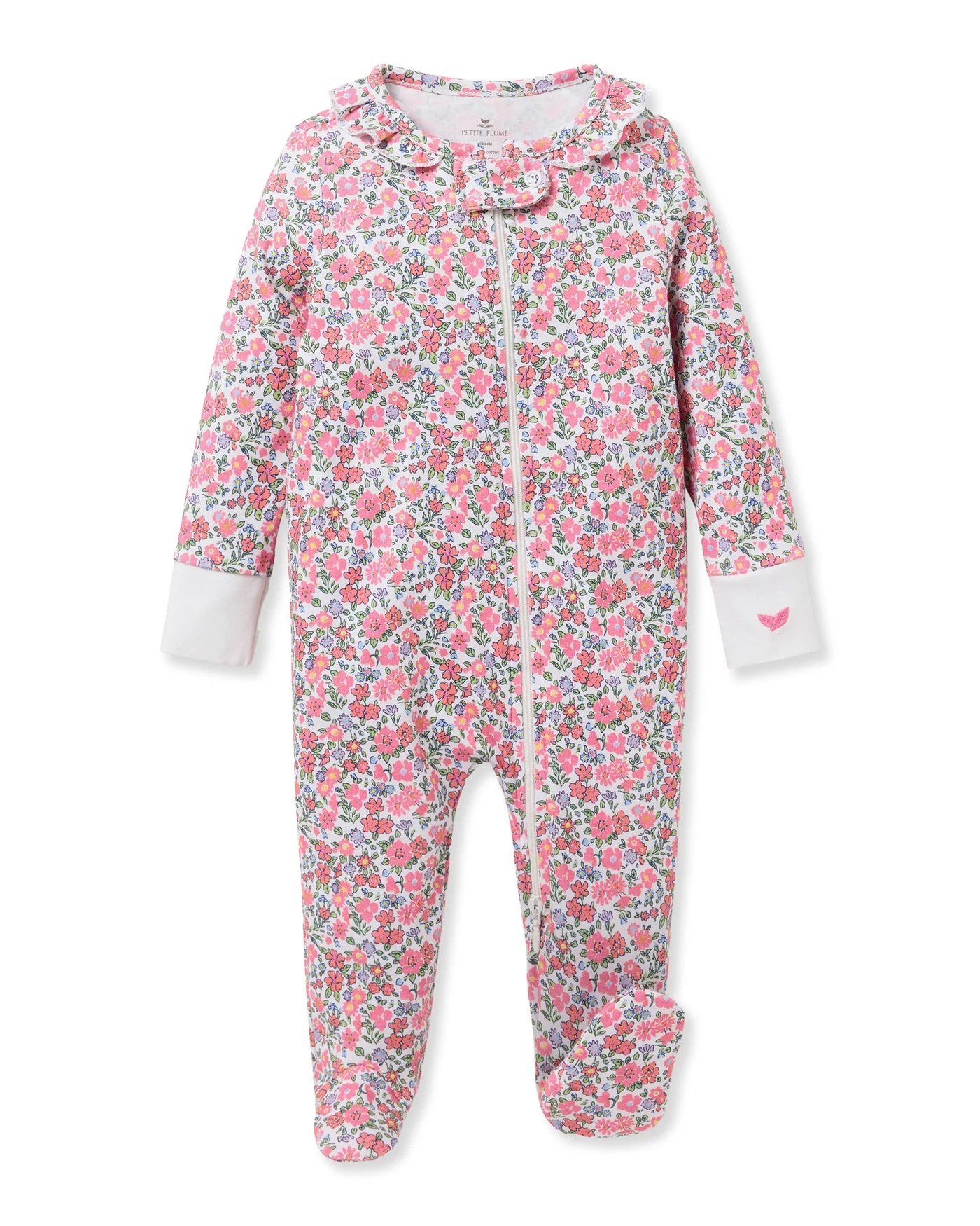 Baby's Pima Snug Fit Romper in Fleurs de Rose