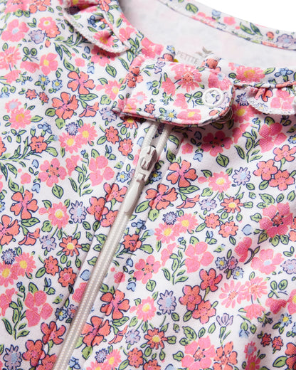 Baby's Pima Snug Fit Romper in Fleurs de Rose
