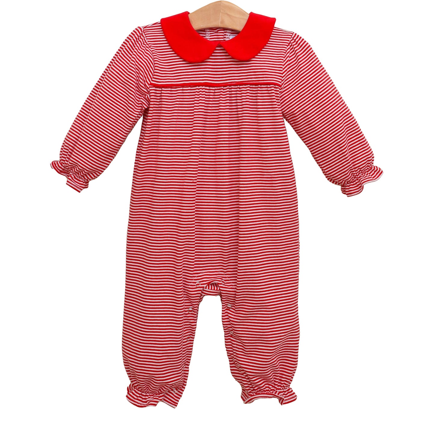 Abigail Romper- Red Stripe