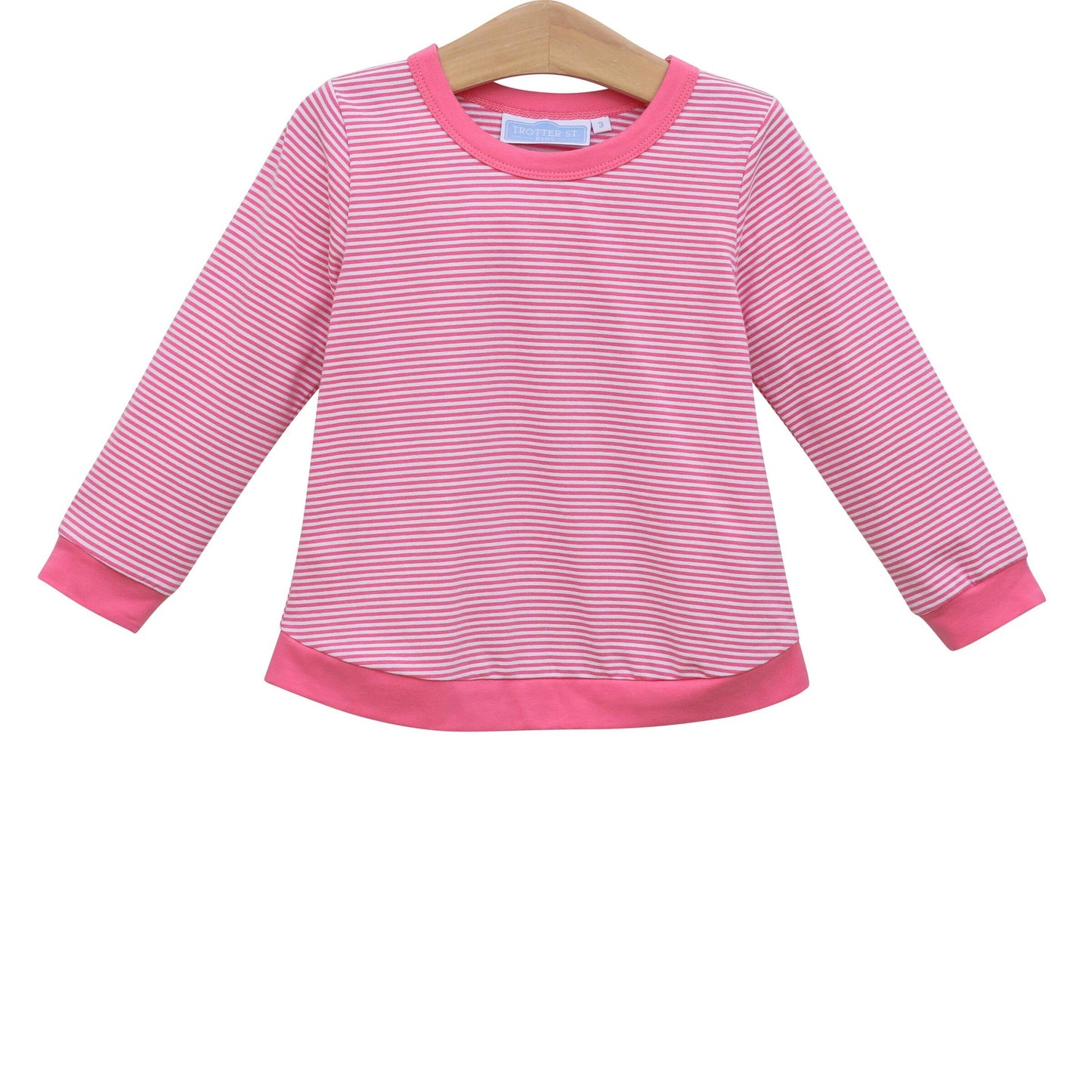 Reagan Top | Bright Pink Stripe