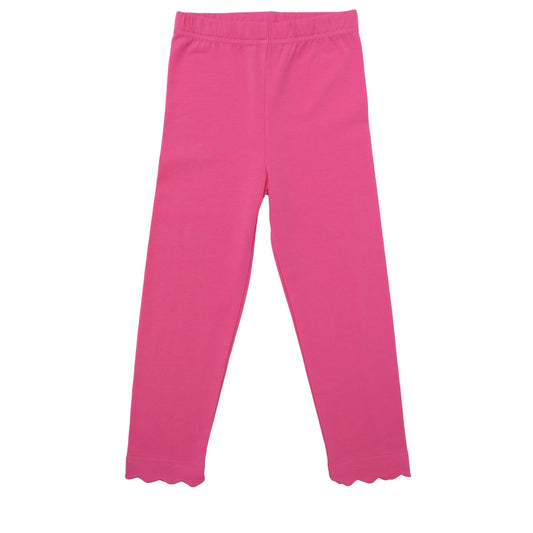 Scallop Leggings | Bright Pink