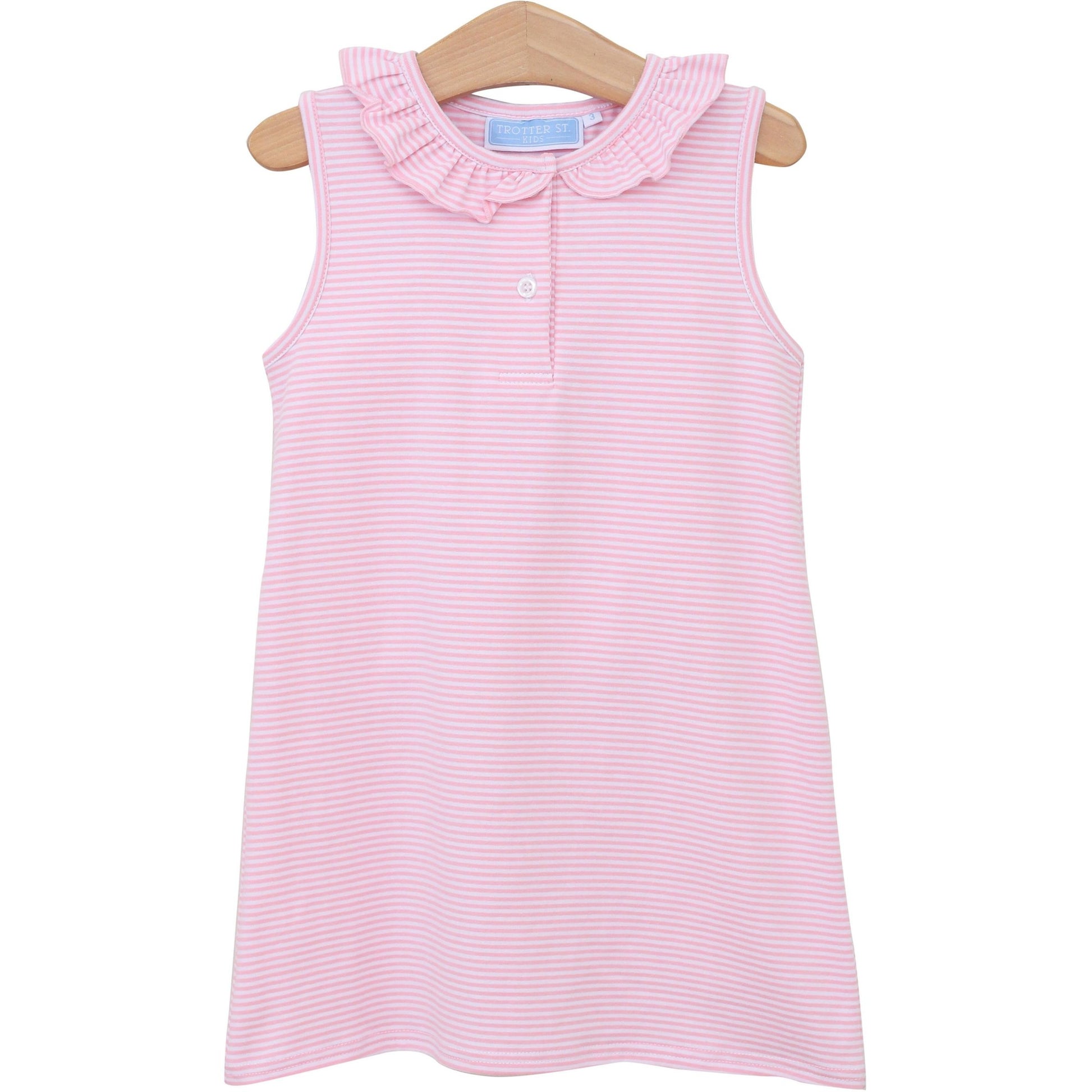 Nora Dress- Light Pink Stripe
