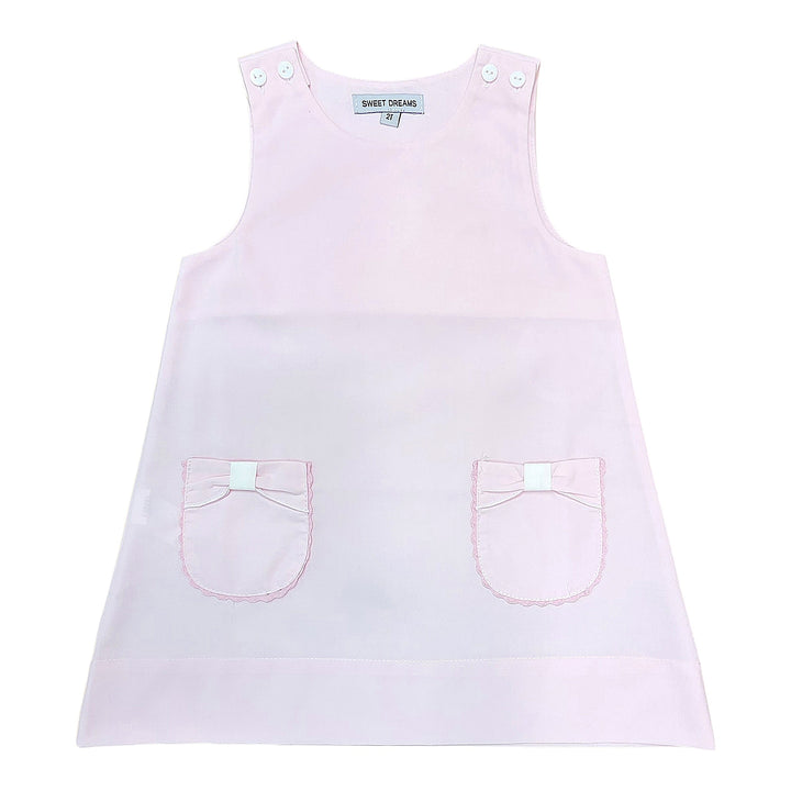 Pink Bow Pocket Dress