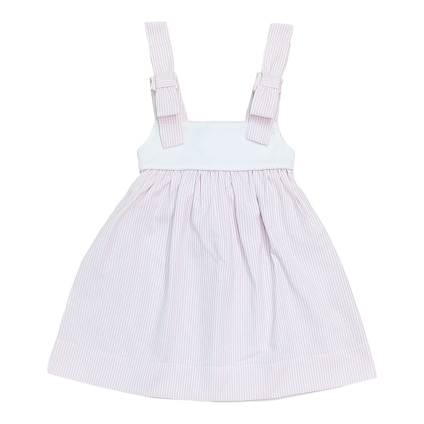 Pink Stripe Bow Shoulder Dress