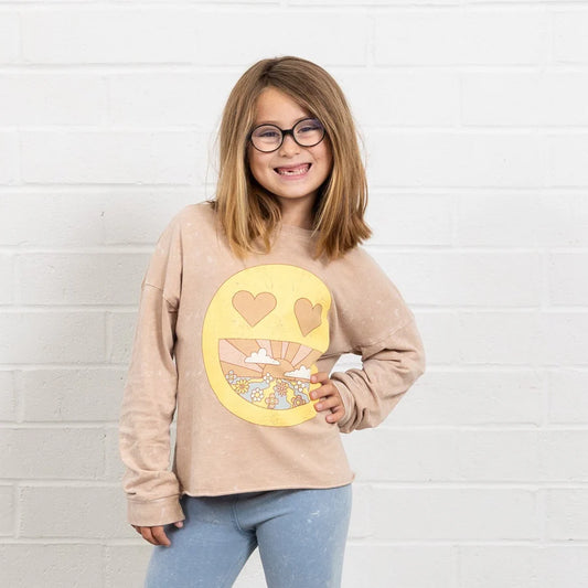 Get Happy Oversized Long Sleeve Tee