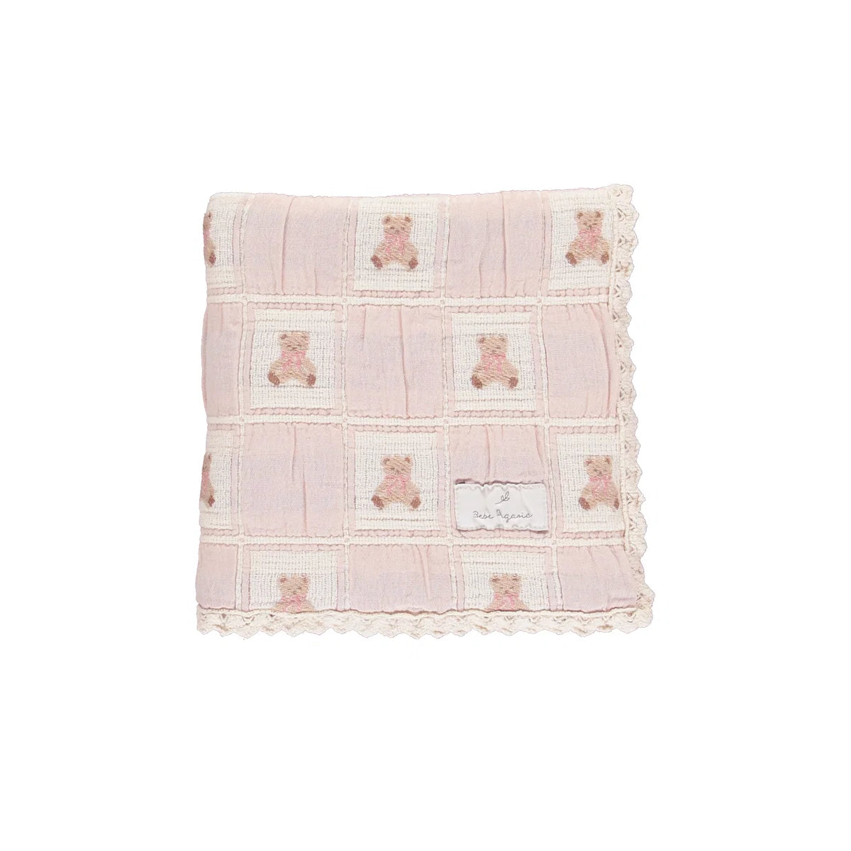 Teddy Blanket | Mauve Teddy Patchwork