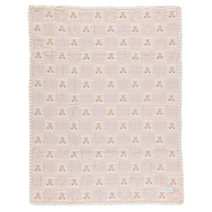 Teddy Blanket | Mauve Teddy Patchwork