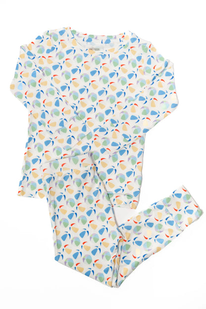 Long Sleeve Pajama Set | Blue Beach Balls