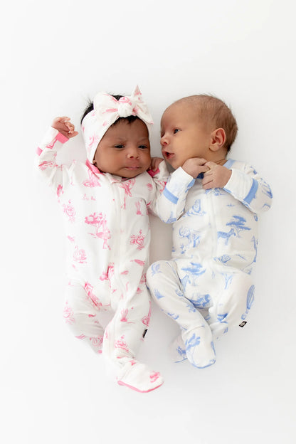 Kyte Baby Zippered Bamboo Footie | Toile Ballet