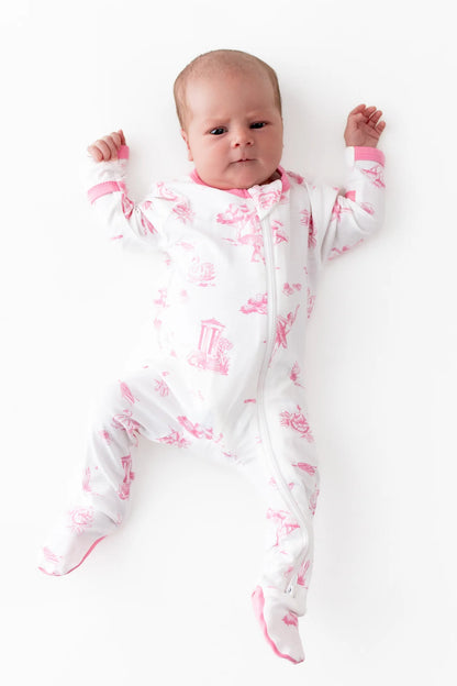 Kyte Baby Zippered Bamboo Footie | Toile Ballet