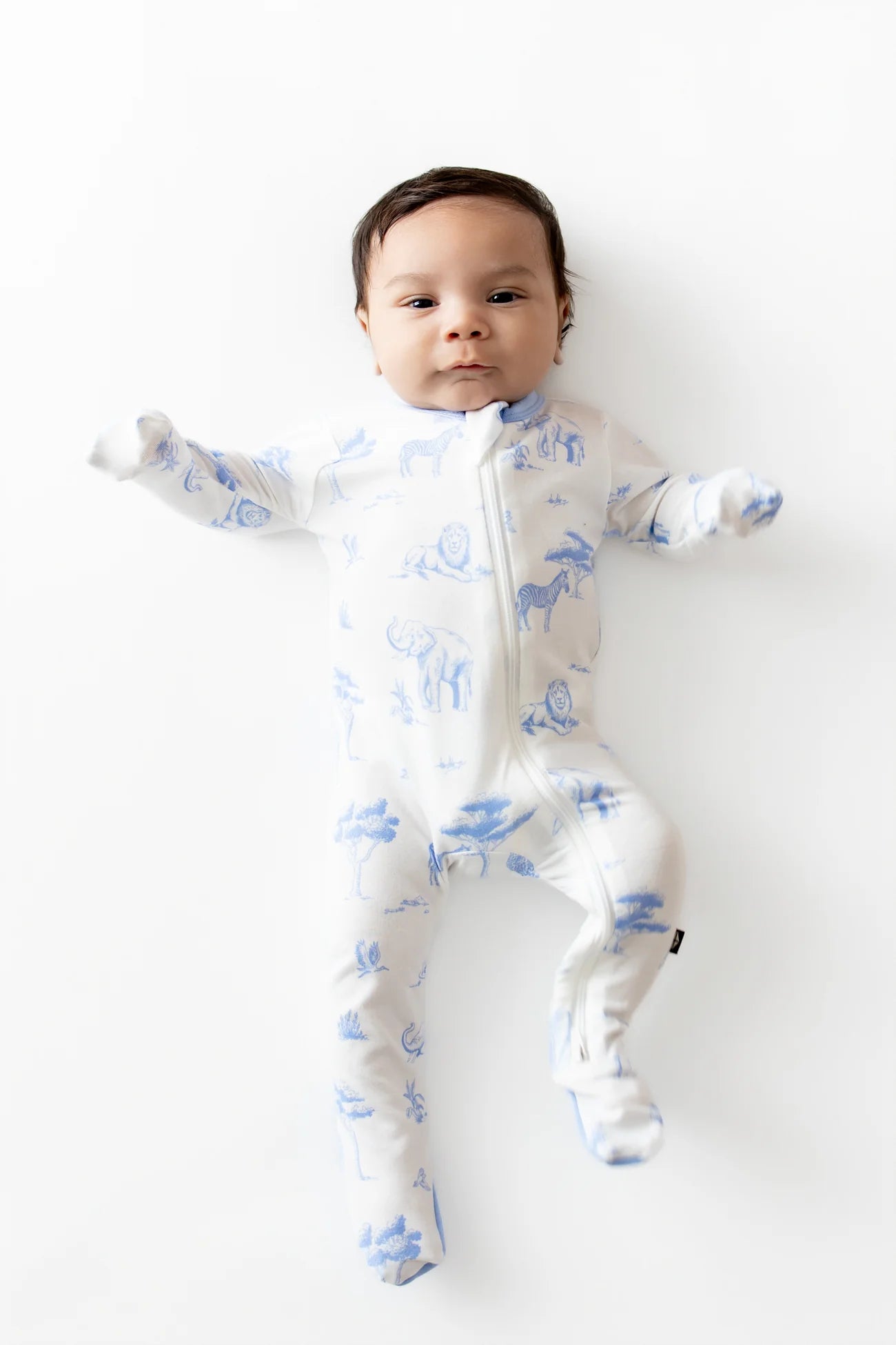 Kyte Baby Zippered Bamboo Footie | Toile Safari