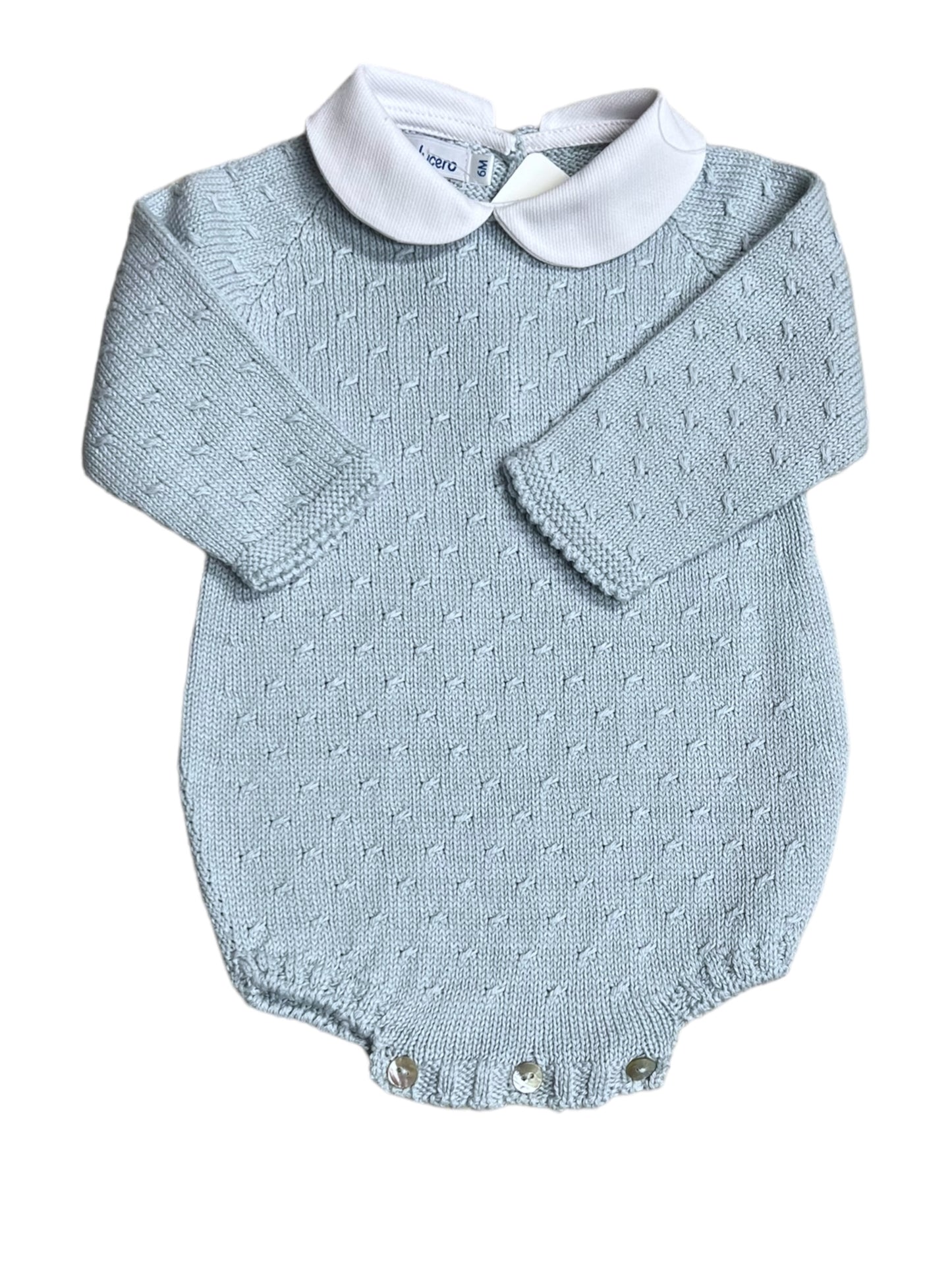 Knit Diagonal Pattern Bubble | Light Blue