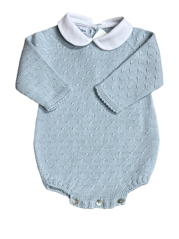 Knit Diagonal Pattern Bubble | Light Blue