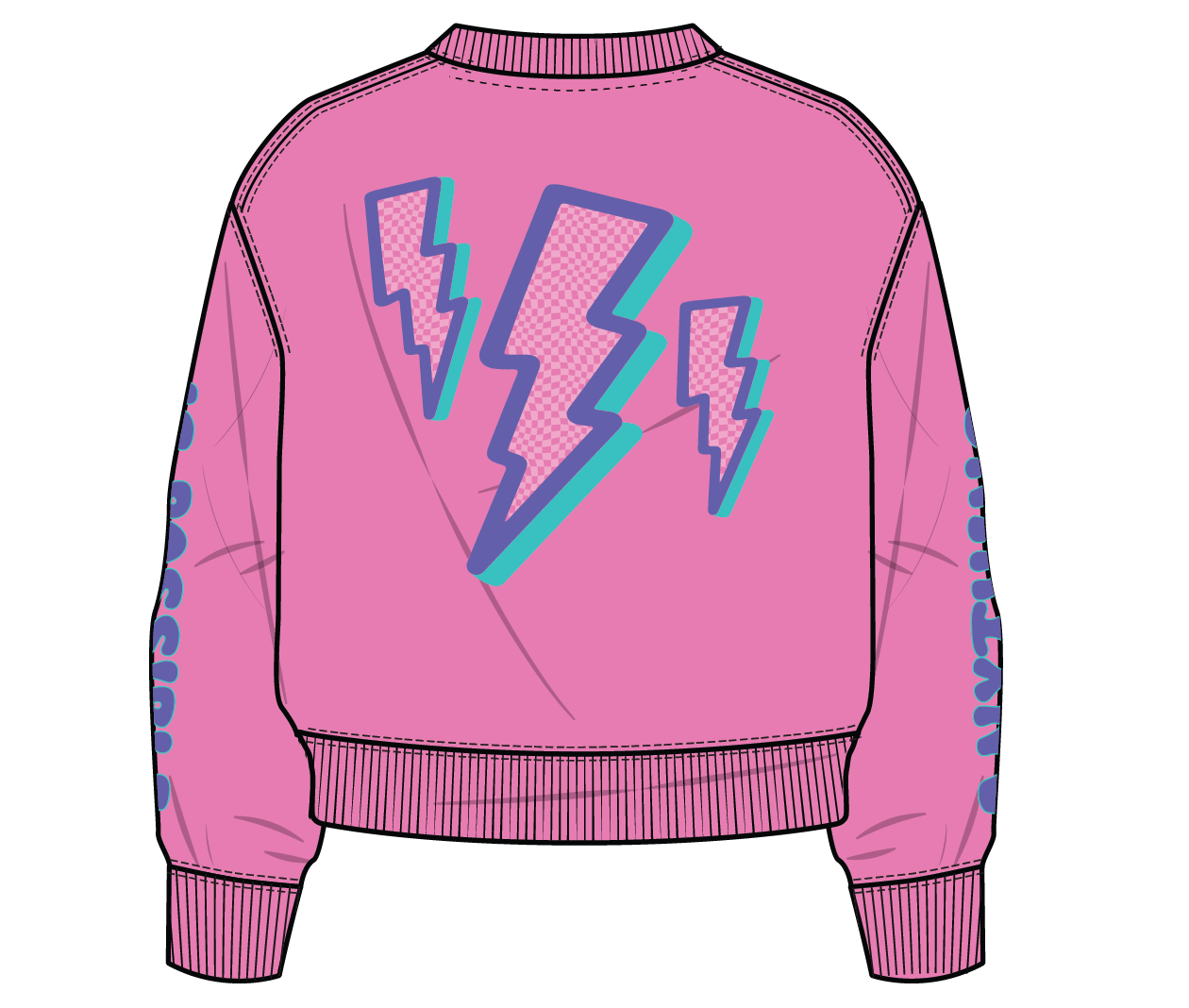 XOXO by Magpies Anything is Possible Lightning Sweatshirt | Berry Pink