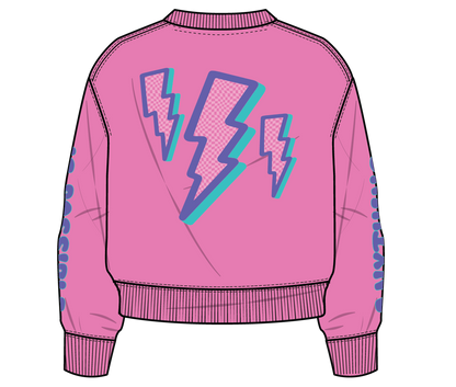 XOXO by Magpies Anything is Possible Lightning Sweatshirt | Berry Pink